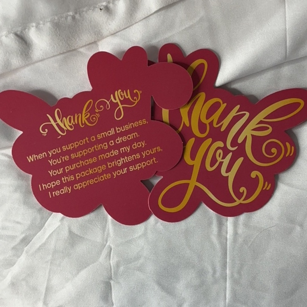 25 count Pink and Gold Thank You Cards